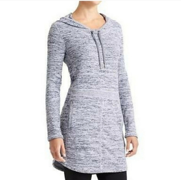 ATHLETA Techie Sweat Comfort Hooded Sweater Dress - Picture 2 of 16